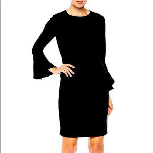 Donna Morgan 3/4 Elbow Flutter Sleeve Sheath Dress